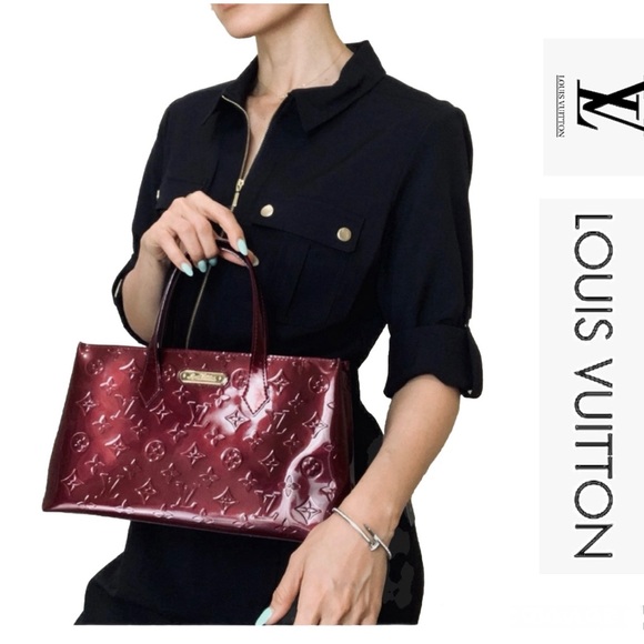 Louis Vuitton Wilshire PM Monogram Vernis in Amarante with COA - Picture 12 of 13